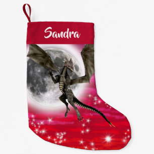 Zwarte Draak - Mythische Fantasy Maatwerk Kleine Kerstsok