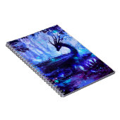 Zwarte draak, nachtelijke bosscène. notitieboek (Rechterzijde)