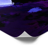 Zwarte draak, nachtelijke bosscène. poster (Hoek)