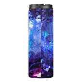 Zwarte draak, nachtelijke bosscène. thermosbeker (Achterkant)