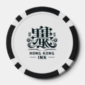 Zwarte draak poker chips (Achterkant)