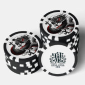 Zwarte draak poker chips (Opstapeling)