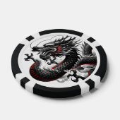 Zwarte draak poker chips (Enkel)