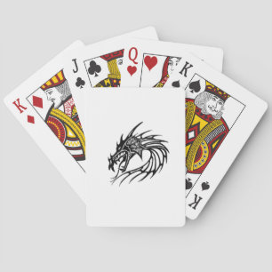 Zwarte draak pokerkaarten