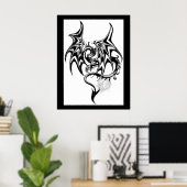 Zwarte draak poster (Thuiskantoor)