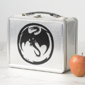 Zwarte draak roestvrije lunchbox (In situ)