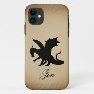 Zwarte Draak Rustieke Achtergrond Persoonlijk Case-Mate iPhone Case