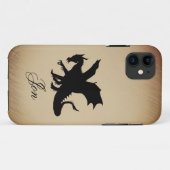 Zwarte Draak Rustieke Achtergrond Persoonlijk Case-Mate iPhone Case (Achterkant (horizontaal))