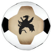 Zwarte Draak Rustieke Achtergrond Voetbal (Gedraaid)