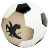 Zwarte Draak Rustieke Achtergrond Voetbal (Drie kwart)