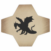 Zwarte Draak Rustieke Achtergrond Voetbal (Enkel)