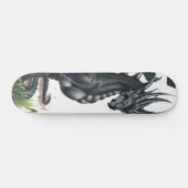 zwarte draak skateboard (Horizontaal)