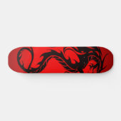 Zwarte draak skateboard (Horizontaal)