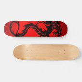 Zwarte draak skateboard (Horizontaal)