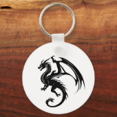 Zwarte draak sleutelhanger (Achterkant)