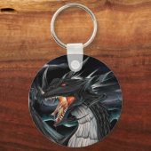 Zwarte Draak Sleutelhanger (Voorkant)