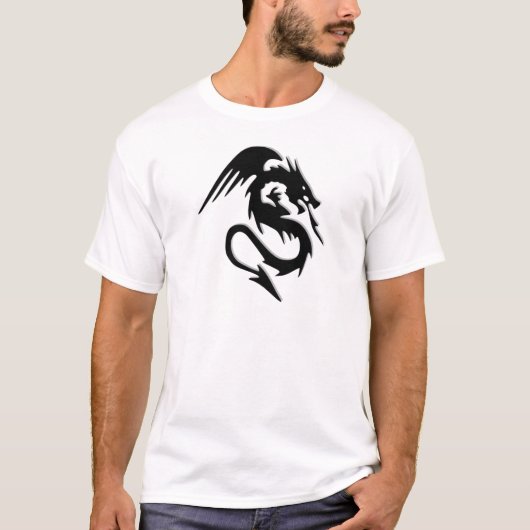 Zwarte draak t-shirt (Voorkant)