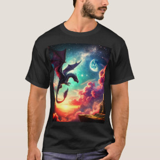 Zwarte draak t-shirt