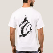 zwarte draak t-shirt (Achterkant)