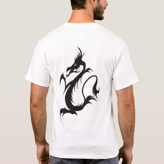 zwarte draak t-shirt (Achterkant)