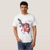 Zwarte draak T Shirts voor heren (Voorkant volledig)