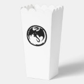 Zwarte Draak witte popcorndozen Bedankdoosjes (Voorkant)