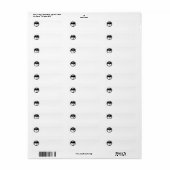 Zwarte Draak witte retouradreslabels Etiket (Full Sheet)
