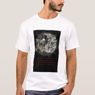 Zwarte draak/witte tijger t-shirt