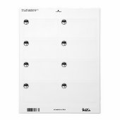 Zwarte Draak witte verzendlabels Etiket (Full Sheet)