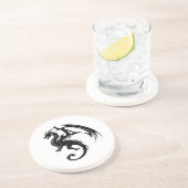 Zwarte draak zandsteen onderzetter (Zijkant)