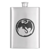 Zwarte dragokroestvrijstalen kolf flacon (Voorkant)