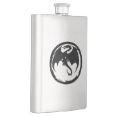 Zwarte dragokroestvrijstalen kolf flacon (Rechts)