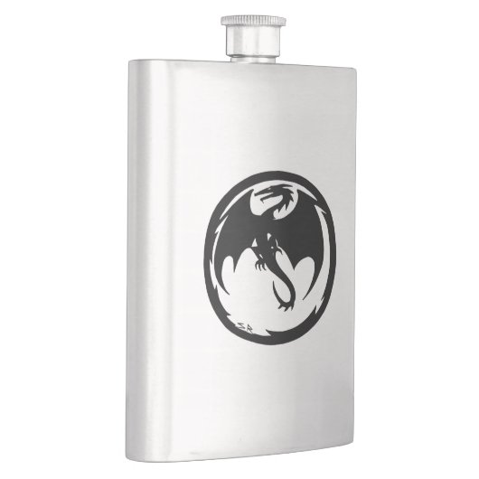 Zwarte dragokroestvrijstalen kolf flacon (Rechts)