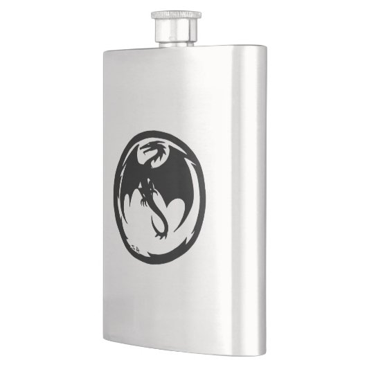 Zwarte dragokroestvrijstalen kolf flacon (Links)