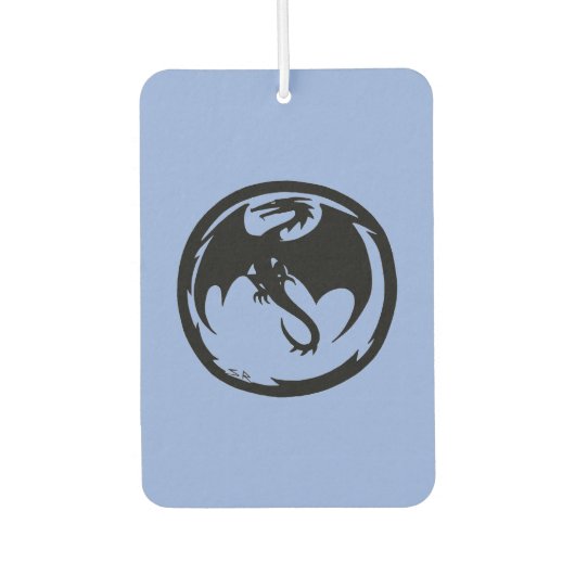 Zwarte Dragon blauwe auto luchtverfrisser (Voorkant)