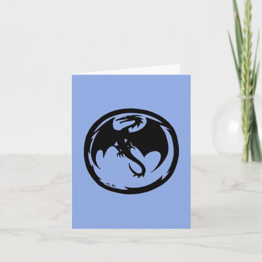 Zwarte Dragon blauwe kaart (Voorkant)