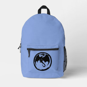 Zwarte Dragon blauwe rugzak