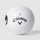 Zwarte dragon Callaway Warbird golf ballen 3 pk (Logo)