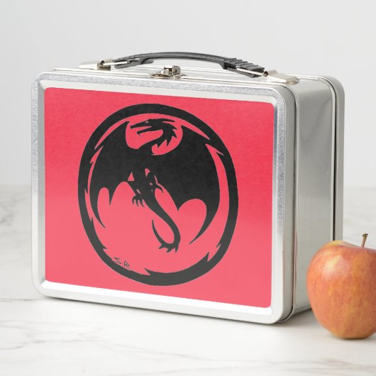 Zwarte Dragon Coral lunchbox (In situ)