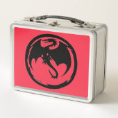 Zwarte Dragon Coral lunchbox (Voorkant)