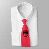 Zwarte dragon Coral necktie Stropdas (Gebonden)