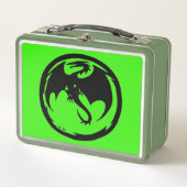 Zwarte Dragon Green-lunchbox (Voorkant)