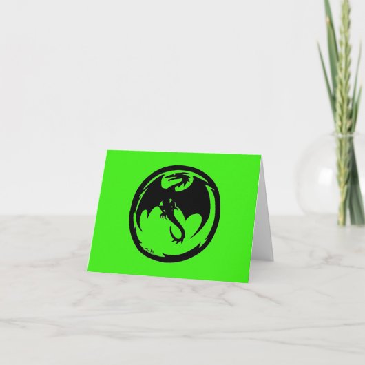 Zwarte Dragon groene kaart (Voorkant)