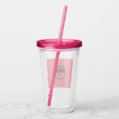 Zwarte dragon-koraalacryltumbler acryl drinkbeker (Achterkant)