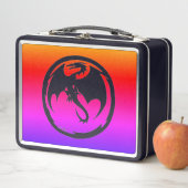 Zwarte dragon Neon lunchbox (In situ)