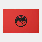 Zwarte Dragon rode deurmat (Voorkant)