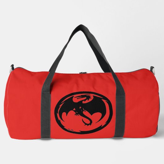 Zwarte Dragon rode duffel tas (Voorkant)