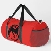 Zwarte Dragon rode duffel tas (Rechterhoek)
