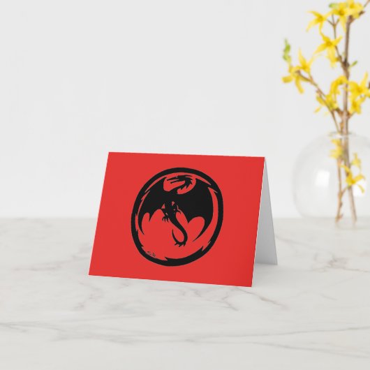 Zwarte Dragon rode kaart (Gele Bloem)