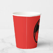 Zwarte Dragon rode papieren bekers (Rechts)